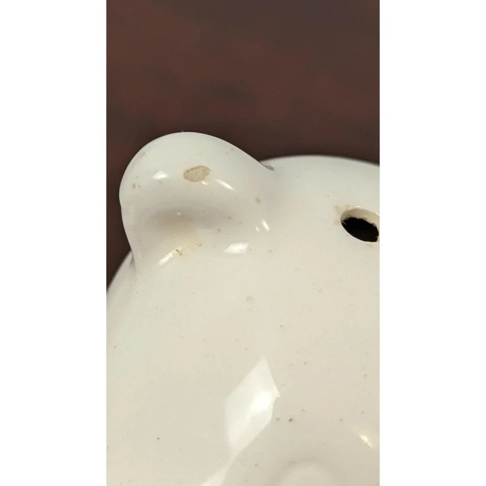Vintage Hippo Salt & Pepper Shakers Ceramic Hippopotamus Couple Japan White
